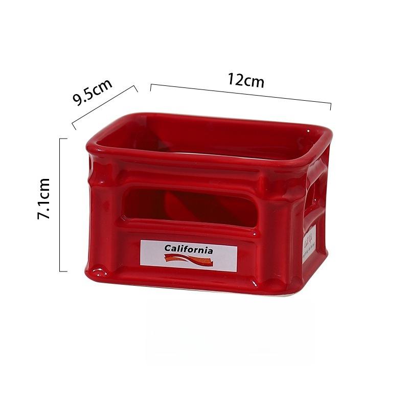 1Pc Ceramic Fries Bowl High Value Internet Celebrity Popcorn Snack Creative Basket Household Fruit Atmosphere