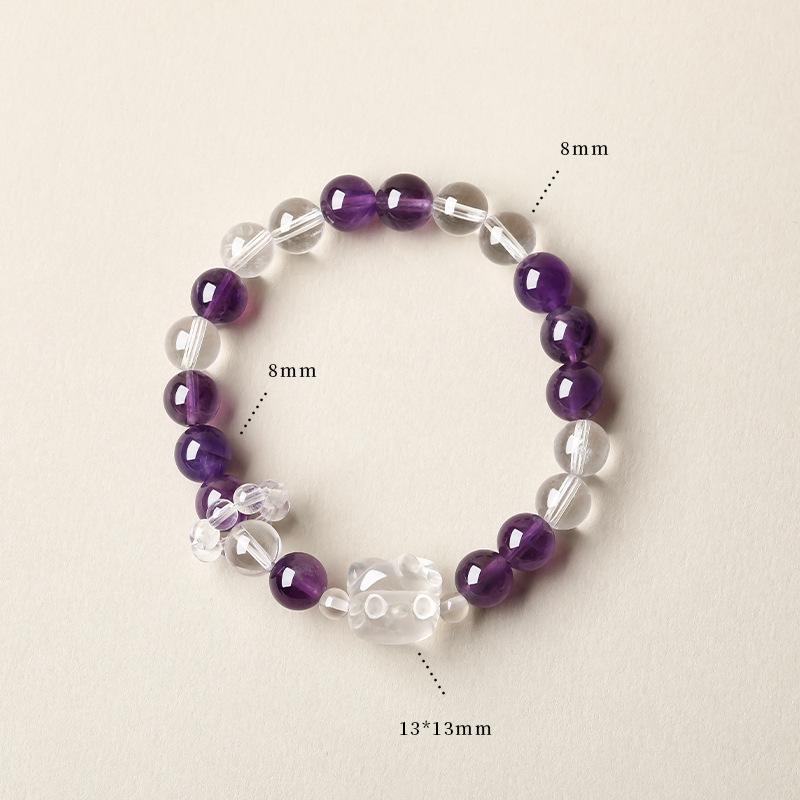 Aquamarine & White Crystal Beaded Bracelet: Fairy Summer Style for Girls, Sweet & Simple Fashion Hand Jewelry with a High-End Feel