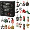 Contemporary Workout Themed Holiday Calendar Clear Acrylic Storage Container For Festival Fitness Surprises