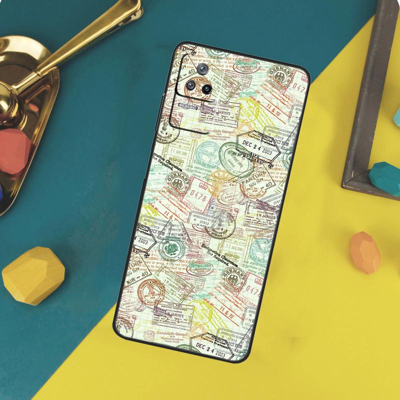 Passport Travel Stamps Case For Xiaomi 13 14 15 Ultra 11T 12T 13T 14T Pro POCO X7 Pro X3 X5 X6 F5 F6 M6 Pro Funda