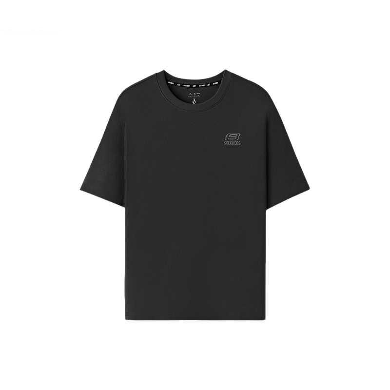 Skechers Breathable Short Sleeve Round Neck Solid Color T-Shirt Unisex tops L126U038-0018 XS