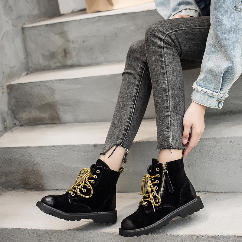 Women winter boots Motorcycle superstar buckle boots women shoes 2024 fashion classic pu leather winter women boots ladies shoe9