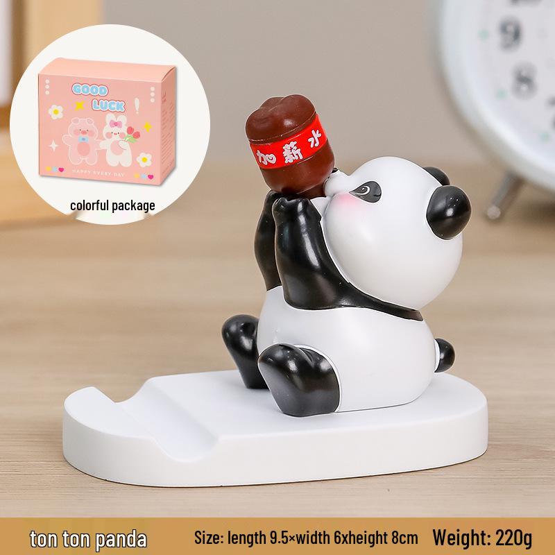 Resin Cartoon Phone Holder - Creative Small Ornament Figure