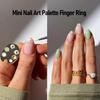 3Pcs 2.6*1.95*2.6CM Manicure Palette Gold Nail Art Display Ring  Nail Art Display