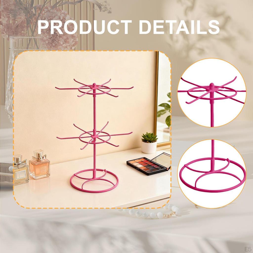 2 Tier Keychain Display Stand Earring for Earrings Exhibitions Necklace