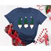 Vintage Santa Gnome Christmas TShirt Xmas Family Tee Harajuku Yk Top Shirts for Women Seagull Christmas Shirts Cotton Tees