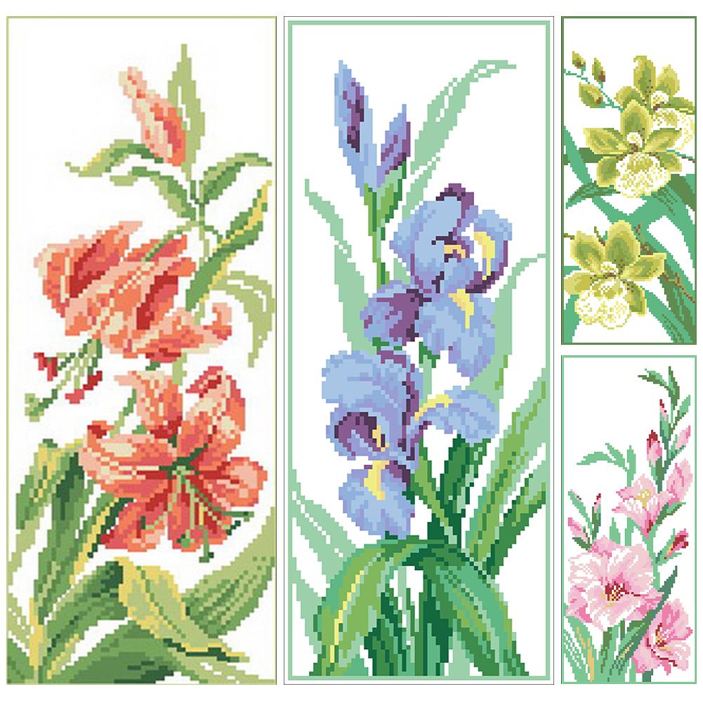 

Teilweisestickerei-Perlen Bedruckt 9 CT Blumen-Kreuzstich-Set Heimkunst SN9F