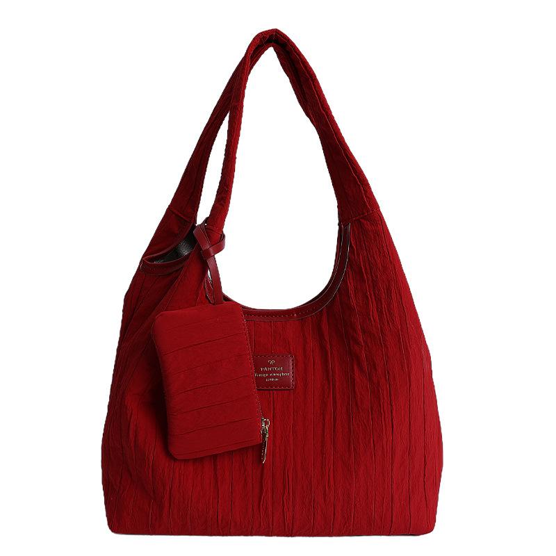 Large Capacity Underarm Bag Women's New Summer Commuter Canvas Bag Versatile Student Shoulder Tote Bag