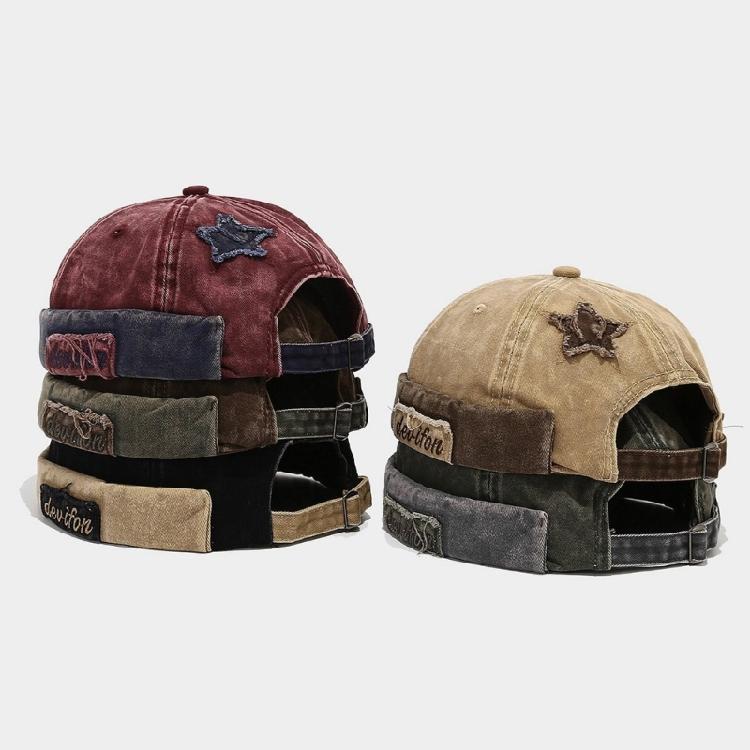 Fabric Star Brimless Hat for Outdoor Activity Breathable Hiphop Dancing Hat All Matching Skull Hat for Women Men