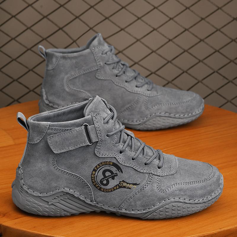 Pig Leather Boots Men Shoes Comfortable Ankle Boots for Men Casual Shoes Moccasins Men Winter Boots