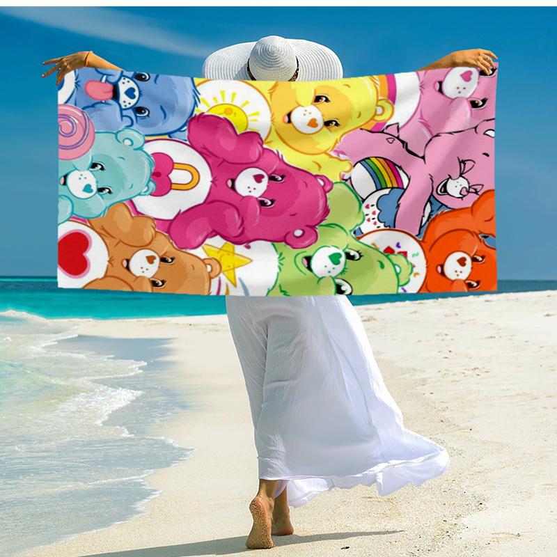 Ultra-Soft Beach Towel with Bear Theme,Ideal for Pool - Camping, Diving - Perfect Travel Essential, Vibrant Beach Towel.