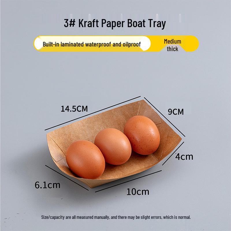 Kraft Paper Disposable Lunch Box - Rectangular Takeaway Box for Fried Chicken, Steak, BBQ, Snacks, and Meals