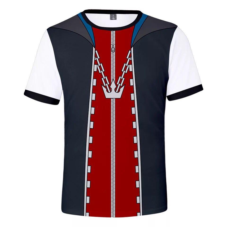 Men Fashion Short Sleeve 3d Print T Shirt Round Neck Summer Plus Size Tees