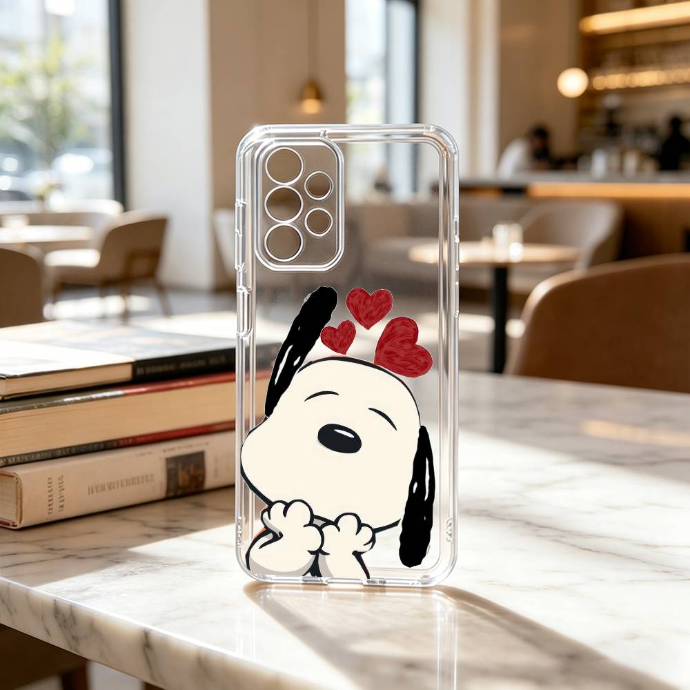 Cartoon T-S-noopy-PC  Phone Case For Samsung S25,S24,S21,S22,S23,S30,Ultra,S20,Plus,Fe Transparent Cover