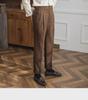 Men's Autumn British Style High-Waist Straight Trousers: Non-Iron, Loose Fit, Business-Casual Suit