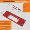 Door Hinge Jig, Door Hinge Template Compatible with 8 Hinge Sizes from 2-1/2" to 6" and 5 Door Thickness from 1-3/8" to 2-1/2"