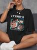 T-shirt à manches courtes en coton pour femme, motif animé BLUE LOCK Rin Itoshi, style Harajuku, style manga et streetwear