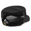 Hat Men's Summer Grid Large Flat Top Hat Men's Hat Big Head Large Quick Drying Shade Cap