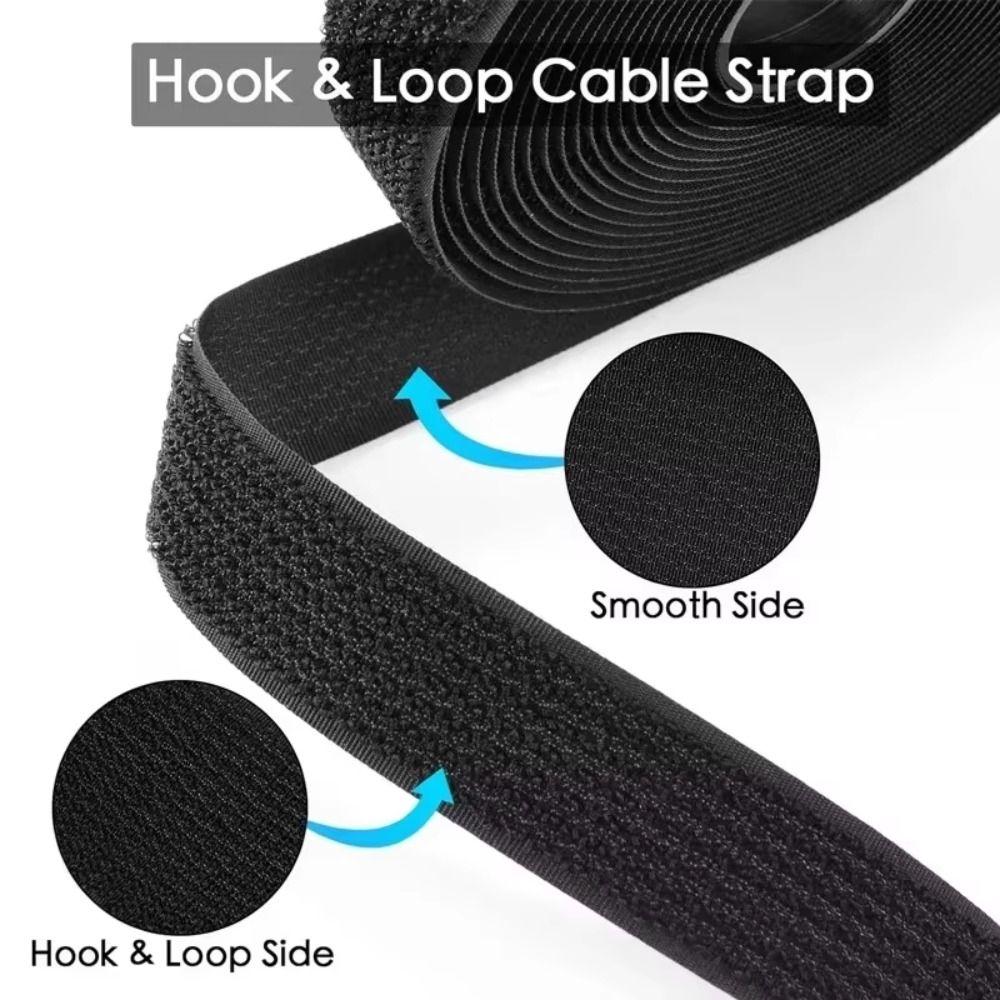 Nylon Material Hook Loop Straps Reusable Cable Ties Self Adhesive Straps  Earphone Organizer