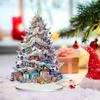 1pcs Christmas Reindeer Sleigh Santa Figurine 2D Acrylic Christmas Santa Claus On Sleigh Decoration Holiday Party Supplies
