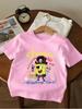 Bouncy SpongeBob Short Sleeve T Shirt Children Summer Cute Crewneck Casual Boys Girls 3-14