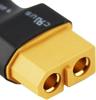 Set of 4 XT60 Female To EC5 Male Adapters | Connect LiPo Batteries To RC Devices | Ideal for Airplanes, Cars, Helicopters | Yellow, Plastic