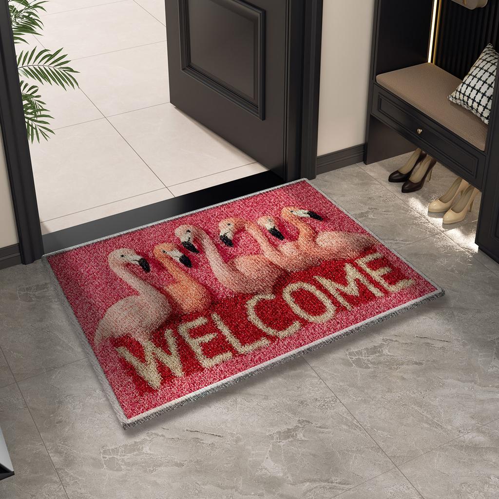 Welcome Door Mat Entrance Doormat Outdoor Floor Foot Mats Front Doormat Room Rugs Hallway Bath Rug Washable