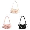 Borsa a tracolla carina con fiocco in PU con chiusura a zip per l'uso quotidiano casual