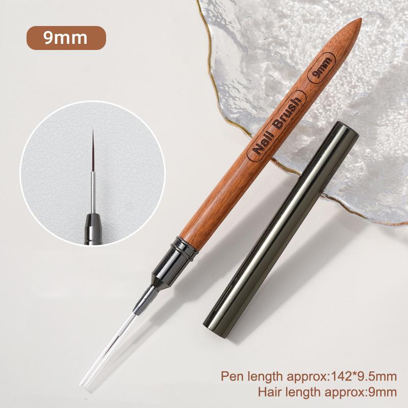 6/9/12/15/18Mm Nail Liner Brush Drawing Lines Stripe Painting Flower Pen Nail Art Manicure Sandalwood Handle