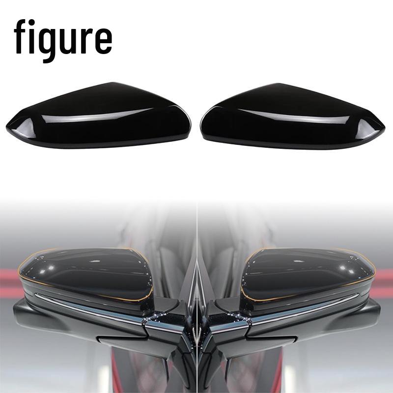 Rearview Mirror Covers for 2016-2020 Tenth Gen Civic: Bull Horn Design Glossy Black