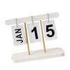 Standing Flip Desk Calendar Modern Reusable Daily Flip Calendar Wooden Desktop Calendar for Office
