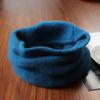Pure Wool Knitted Ring Scarf Elegant Neckerscarf Female Soft Warm Cashmere False Collar Neck Warmer Hairband Winter