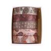 QEZEZA Cute Masking Set of Washi Tape for Masking DIY Bullet Journal and Gift Wrapping Tape, 5, Crafts, Supplies, Planners, Scrapbooks, Cards, (H)
