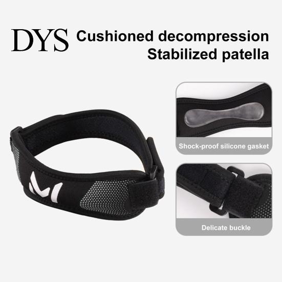 Men Women Knee Brace 1Pc Patella Strap Adjustable Sports Hiking Running Pain Relief Patellar Tendon Support Stabilizer Compression Band