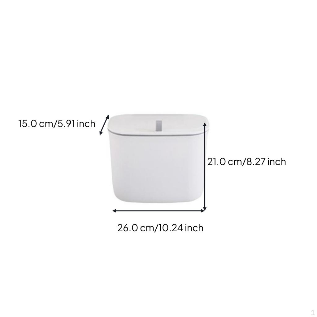 Hanging Trash Can, Large Capacity Waste Bin, Kitchen Cabinet, Space Saving Small