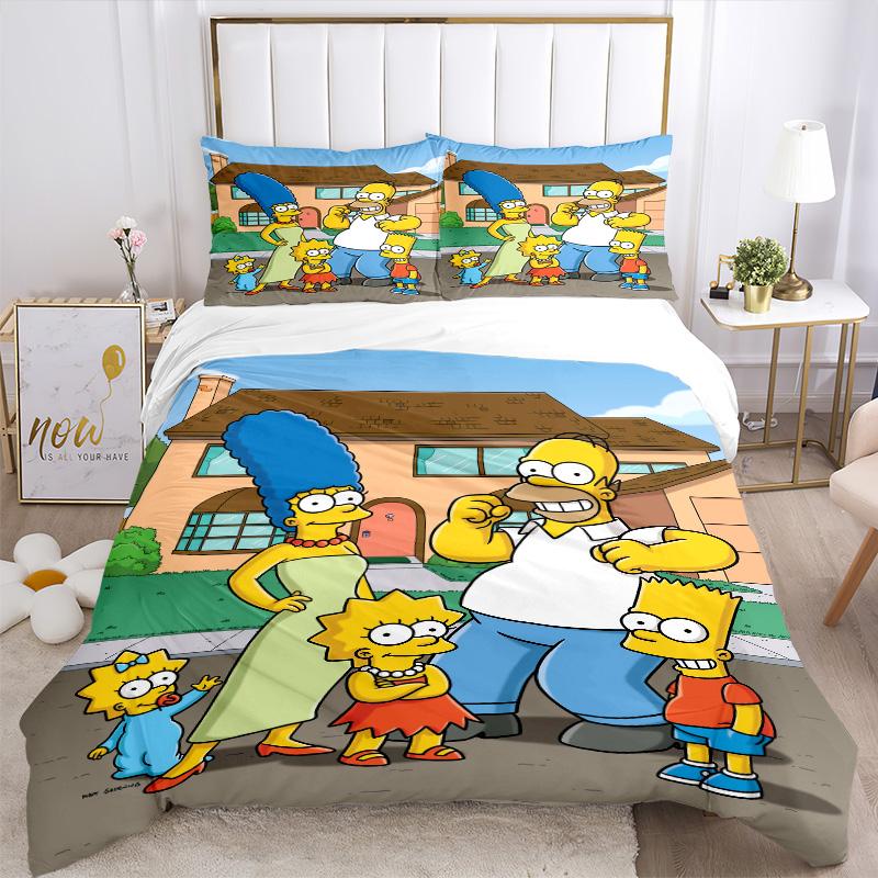 Simpsons Family Portrait Print 3Pcs Bedding Setduvet Cover With 2 Bedropillowcase Home Birthday Gift