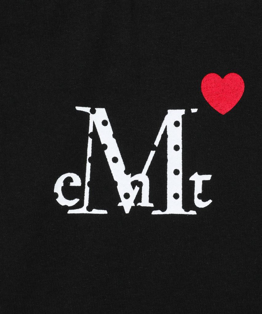 Mucent Lovelitz Mini Heart Logo Round Neck Crop Short Sleeve Tee (2 Colors)