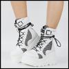 Fashion New Gothic Style Platform Vampire Cosplay Women Mid-calf Boots 2024 Winter Wedges Comfy Women Motorcycle Boots Shoes