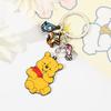 1 PZ Disney Cartone Animato Winnie the Pooh Portachiavi in Metallo Elegante e Raffinato Kawaii Winnie the Pooh Ciondolo Decorativo per Borsa per Uso Quotidiano o Come Regalo
