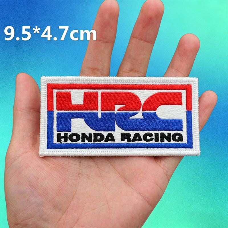 For Honda CB400 CB650 FCBF CBR25ORR CRF SH3O0 NC75O Motorcycle Logo Emblems Embroidered Cloth Stickers Clothing Hole Patch Decal