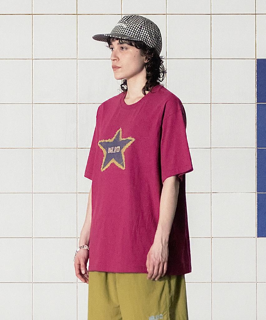 UNALLOYED Tie-Dye Star Logo T-Shirt / Magenta