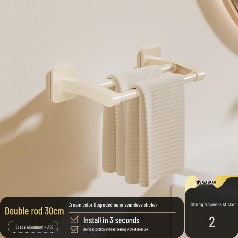 Punch-Free Wall-Mounted Multi-Functional Bathroom Storage Rack
