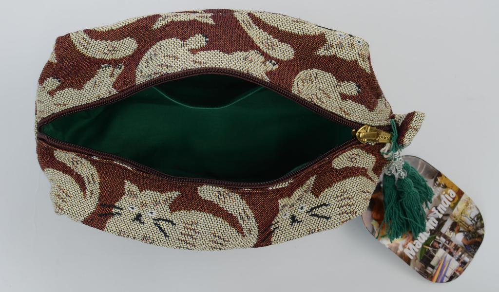 Friends Hill Abi Gusseted Pouch, Brown, YW-232-68