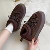 Women's Winter Thick Bottom Lace Up Snow Boots Round Toe Comfortable Short Fashionable Ankle Boots Women
