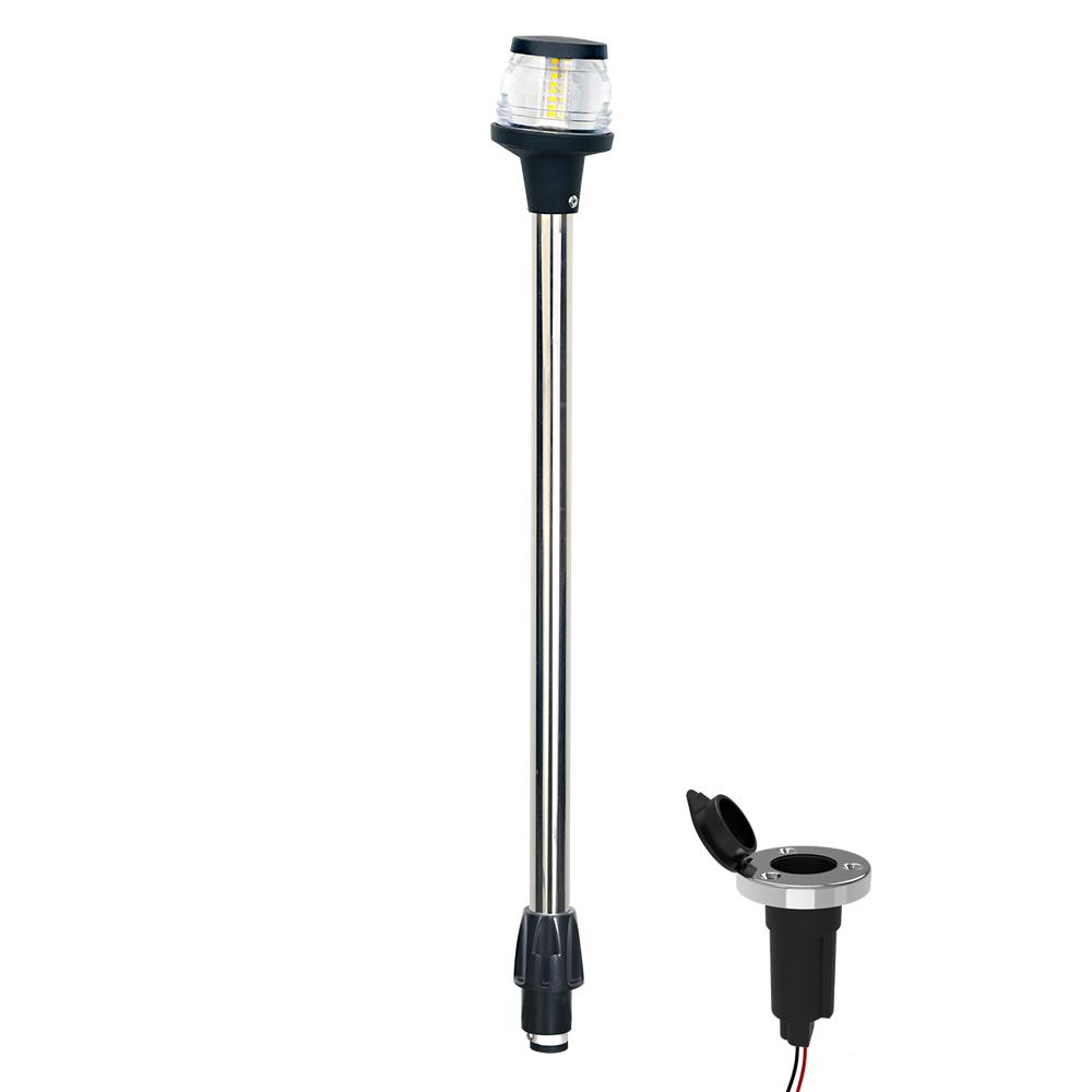 Boat Navigation Light Anchor All Round LED Lamp 2 Nautical Mile Visibility Stern Light 600mm 12V ANHEART Marine Accessories