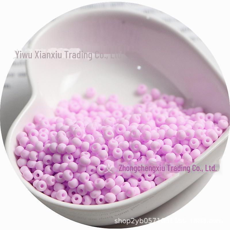 El Yapımı DIY Çocuk Kolye ve Bilekliği için Yüksek Kaliteli 3/4mm Buzlu Düz Renk Cam Pirinç Boncuklar