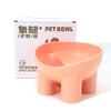 Ergonomic Cat Bowl With Angled Rim Neck Support Plastic Pet Food Water Dish In Multiple Colors