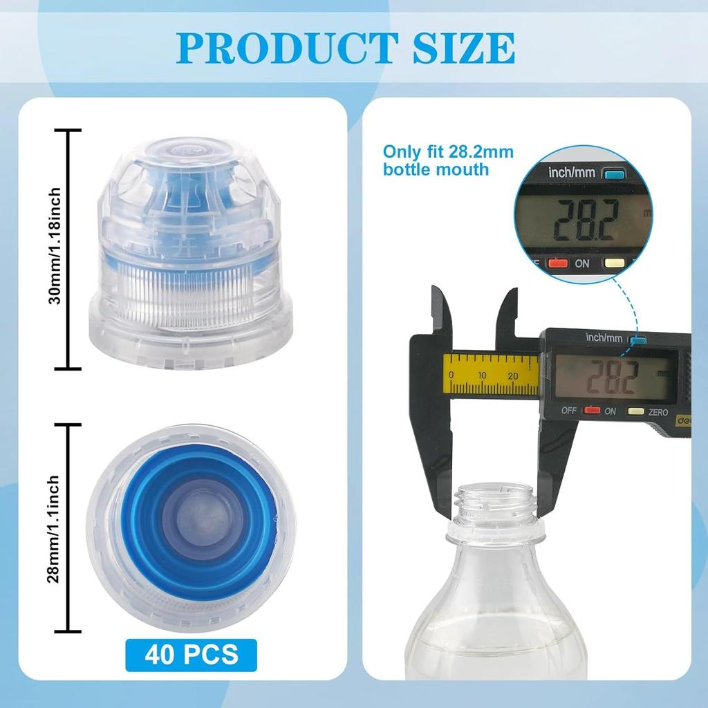 Push Pull Replacement Caps for 28 Mm Water Bottle 40 Pcs Colorful Flip Cover Plastic Replacement Lids for Sport Water Bottle CompatibleOutdoor Sports