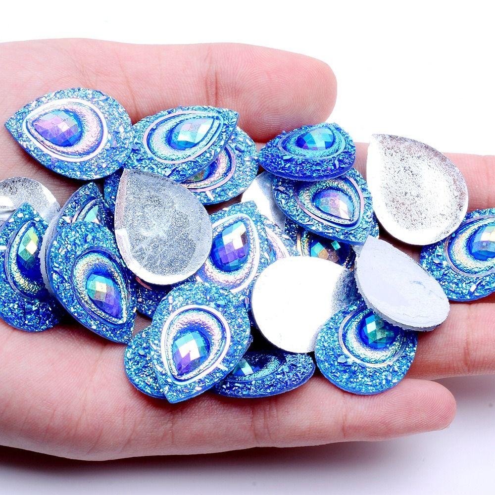DIY Flatback Phone Shell Decoration Rhinestone Ornament Resin Stone AB Crystal Jewelry Accessorie