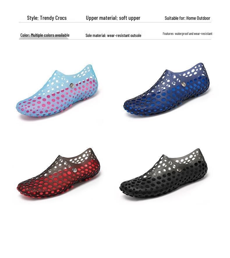 Vietnam Crocs Unisex Summer Beach Shoes, Non-slip Closed-toe Sandals for Men and Women